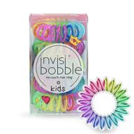 🌈 invisibobble kids spiral hair ring - 5 pack, magic rainbow - no-ouch coil hair ties: accessories for girls toddlers and kids – non-soaking, high wearing comfort updo tool with strong grip logo