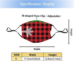 img 1 attached to Christmas Snowflake Washable Bandanas Adjustable