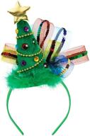 8-inch x 7.9-inch fashion headband with christmas tree design logo