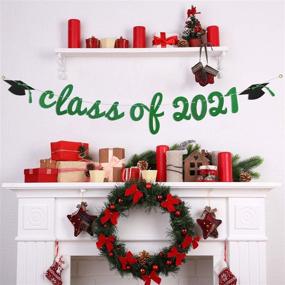 img 1 attached to Green Glitter Class 2021 Banner