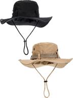 🧢 boao 2-piece cotton safari hat: wide brim fishing cap, foldable boonie hat, double-sided outdoor sun hat for men and women – enhanced seo логотип