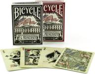 bicycle us presidents poker playing cards: standard index, 2 pack (colors may vary) логотип