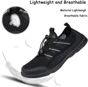 img 3 attached to Lightweight Barefoot Athletic Fishing Walking Men's Shoes and Athletic