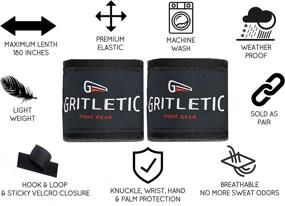 img 3 attached to 🥊 GRITLETIC Boxing Hand Wraps: Elastic 180 inch Wraps for Boxing Gloves, Wrist Support for Men & Women in Kickboxing, Muay Thai & MMA