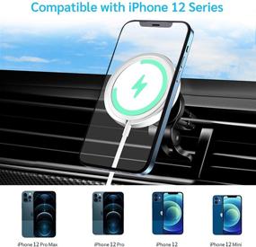 img 3 attached to 📱 Convenient Car Phone Holder for MagSafe Charger: Compatible with iPhone 13 Pro Max, 13 Mini, 12 Pro Max, 12 Mini (Magsafe Charger not included)