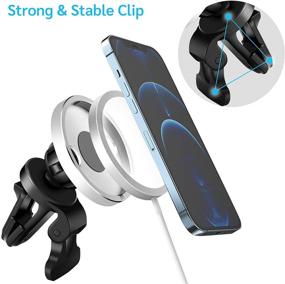 img 2 attached to 📱 Convenient Car Phone Holder for MagSafe Charger: Compatible with iPhone 13 Pro Max, 13 Mini, 12 Pro Max, 12 Mini (Magsafe Charger not included)