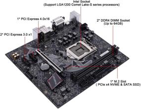 img 1 attached to 🎮 Сеготеп Батл-АХ B460M-D V20 Геймерская микро-ATX материнская плата (INTEL 10-го поколения, разъем LGA 1200, DDR4, слот M.2, USB 3.2 Gen1, PCIe 3.0, NVMe и SATA SSD, D-SUB/DVI/HDMI)