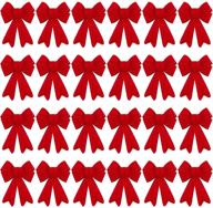 🎄 revamp your christmas décor with mceast 24 pack christmas bows - perfect for wreaths, trees, and home decoration! logo