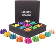 🔥 180 pcs otofy backflow incense cones: natural handmade scents for incense burner, yoga & meditation (pure black) логотип