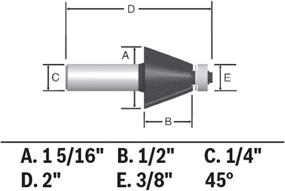 img 3 attached to Bosch 85298M Degree Carbide Chamfer