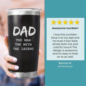 img 1 attached to KEDRIAN 20 oz Dad Tumbler – Ideal Father's Day Gifts, Top 👨 Insulated Mugs for Dad, Best Dad Gifts, Birthday Gift for Dad, Dad Christmas Presents