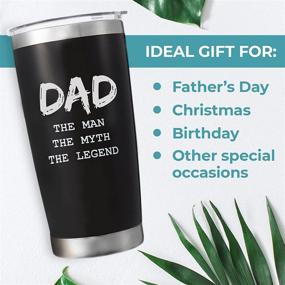 img 2 attached to KEDRIAN 20 oz Dad Tumbler – Ideal Father's Day Gifts, Top 👨 Insulated Mugs for Dad, Best Dad Gifts, Birthday Gift for Dad, Dad Christmas Presents