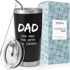 img 4 attached to KEDRIAN 20 oz Dad Tumbler – Ideal Father's Day Gifts, Top 👨 Insulated Mugs for Dad, Best Dad Gifts, Birthday Gift for Dad, Dad Christmas Presents