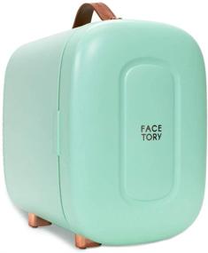 img 4 attached to 🌿 Mint Skincare Fridge by FaceTory - Ice Cream Series, 5 Liters with LED Light, Temperature Display, Silent Mode for Dorm Room, Bedroom, Office