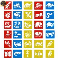 🎨 subang 30-piece plastic animal painting stencil set: vibrant templates for kids crafts and school projects logo