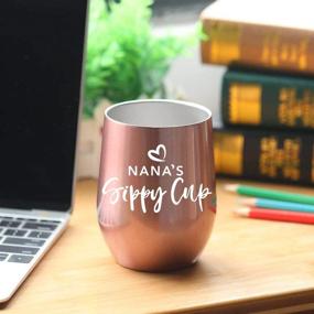 img 3 attached to 👵 Nana Gifts Nana's Sippy Cup - 12 oz Tumbler for Wine or Coffee - Perfect Mothers Day Gift for Grandmother, Birthday, From Grandchildren, Grandkids - Ideal Present for Best Nana, Nanna