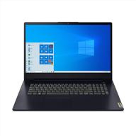 ноутбук lenovo ideapad 3 с диагональю экрана 17,3 дюйма на процессоре amd ryzen 5 5500u, 8 гб оперативной памяти и 512 гб ssd: цвет abyss blue. логотип