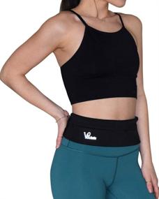 img 1 attached to 🏃 Vockets Sleek Discreet Sport Running Belt: Ultimate Running Companion - Travel Pouch, Wallet, Gear & Cell Phone Holder - Black, Adjustable Size