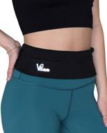 🏃 vockets sleek discreet sport running belt: ultimate running companion - travel pouch, wallet, gear & cell phone holder - black, adjustable size logo