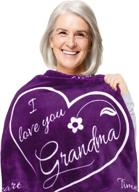 grandma gift blanket grandmother grandchildren bedding logo