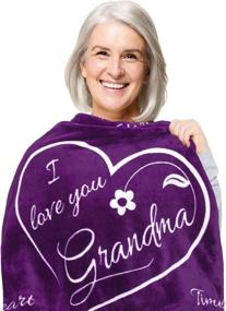 img 4 attached to Grandma Gift Blanket Grandmother Grandchildren Bedding