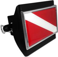 🤿 scuba dive flag black plastic hitch cover by elektroplate logo