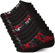 💯 stylish reebok boy's cushion comfort no-show low cut basic socks (12 pack) - ultimate comfort and durability! logo