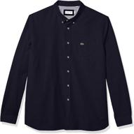 👕 lacoste regular oxford shirt with sleeves logo