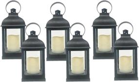 img 3 attached to 🌸 Springtime Delight: 6pc Set of 10-inch Decorative Lanterns with Flameless LED Candles - Perfect for Indoor Ambiance, Outdoor Parties, and Weddings!