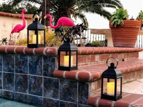 img 2 attached to 🌸 Springtime Delight: 6pc Set of 10-inch Decorative Lanterns with Flameless LED Candles - Perfect for Indoor Ambiance, Outdoor Parties, and Weddings!