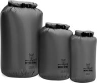wise owl outfitters dry bag: ultra lightweight, fully submersible 1pk or 3pk airtight waterproof bags - 5l, 10l, 20l sizes - diamond ripstop roll-top drybags logo