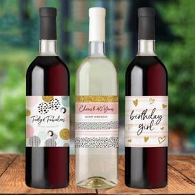 img 2 attached to 🎉 40th Birthday Wine Bottle Labels: Waterproof Set of 6, Perfect Birthday Gifts for Her, Party Decorations, Ideas and Supplies