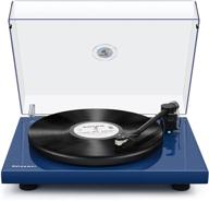 🎵 bluetooth record player with built-in phono pre-amp, usb digital output, moving magnetic cartridge, counter weight, and rca output - enhancing your vinyl listening experience logo