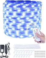 enhance any space with 50ft/15m led strip rope lights - blue, waterproof, dimmable, and wireless remote control - ideal for indoor/outdoor use in bedroom, kitchen, pool, garden, party, and christmas décor логотип