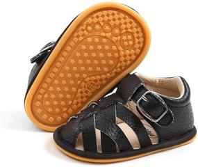 img 4 attached to 👣 RVROVIC Sandals: Lightweight Anti-Slip Prewalker Boys' Shoes for Summer Fun