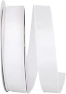 reliant ribbon satin value wired edge ribbon: 1-1/2 inch x 50 yards, white - elegant and durable ribbon for crafts and décor logo
