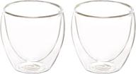 🍷 bodum pavina glass - double-wall insulated clear glasses, 2.5 oz / 0.08 l (set of 2) logo