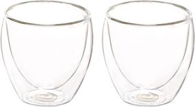 img 4 attached to 🍷 Bodum Pavina Glass - Double-Wall Insulated Clear Glasses, 2.5 Oz / 0.08 L (Set of 2)