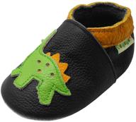 🦖 sayoyo leather dinosaur slippers for infant toddler boys' shoes logo