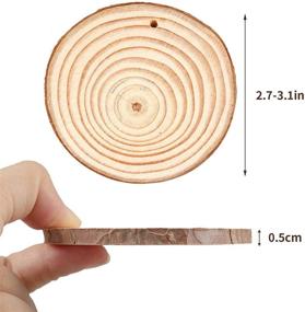 img 3 attached to 🎄 DODTTWO 30 Pack Wood Slices Christmas Ornaments DIY Crafts, 2.7-3.1 Inch Craft Unfinished Wood Kit with Predrilled Hole, Natural Wooden Circles for Arts and Crafts (7-8)