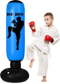 img 1 attached to 🥊 63-inch Free Standing Kids Punching Bag with Stand - Ideal for Karate, Taekwondo, MMA Practice - Easy to Assemble & Gift for Home, Office, Workout