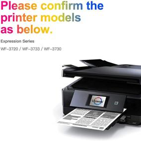 img 2 attached to 🖨️ Uniwork Remanufactured 702XL 702 Ink Cartridge Replacement for Epson WF-3720 WF-3730 WF-3733 - High Yield Printer Tray (2 Black)