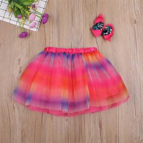 img 3 attached to 👑 Lovely Tulle Layered Girls' Clothing for Princess Birthday Skirts and Skorts