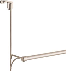 img 2 attached to 🔗 Franklin Brass Over The Door Triple Towel Rack with Hooks in Satin Nickel - Organize Your Bathroom with Style, 193153-FN 18.66 x 8.27 x 24.57 Inches