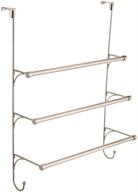 🔗 franklin brass over the door triple towel rack with hooks in satin nickel - organize your bathroom with style, 193153-fn 18.66 x 8.27 x 24.57 inches logo