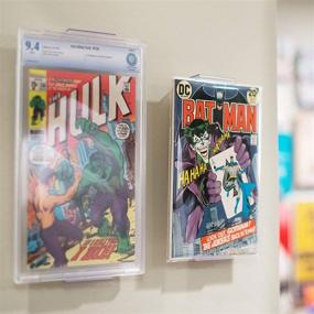 img 2 attached to 📚 Invisible Adjustable Comic Mount 4 Pack - Comic Book Frame for Wall Mounting and Shelf Display