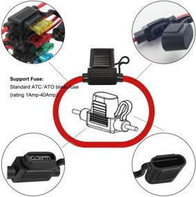 img 1 attached to 🔌 MuHize Waterproof Standard APR ATO ATC Fuse Holder - Inline Fuse Holders 12 Gauge, 2021 Upgrade Version, with 30AMP Standard Fuses (5 Pack)