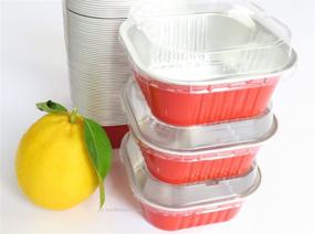 img 3 attached to 🍽️ Convenient and Versatile: KitchenDance Disposable Aluminum Square Dessert Equipment & Supplies for Food Service"