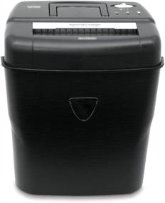 img 1 attached to 🔪 Aurora AS1018CD 10-Sheet Cross-Cut Shredder with Basket - Efficient Paper, Credit Card, and CD Destruction in Black