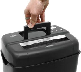 img 3 attached to 🔪 Aurora AS1018CD 10-Sheet Cross-Cut Shredder with Basket - Efficient Paper, Credit Card, and CD Destruction in Black